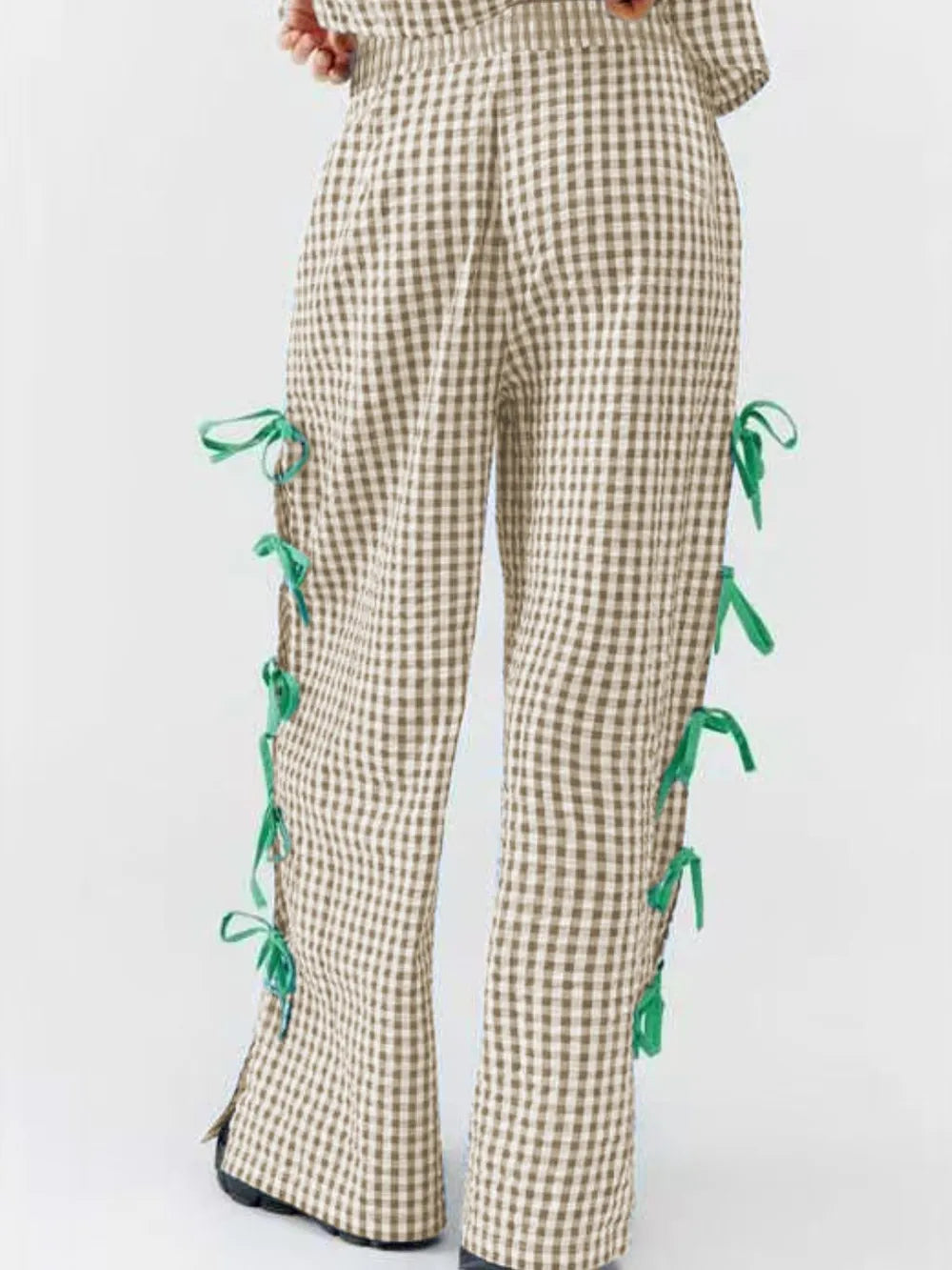 Plaid Pants in Blush Pink by Mystique Q