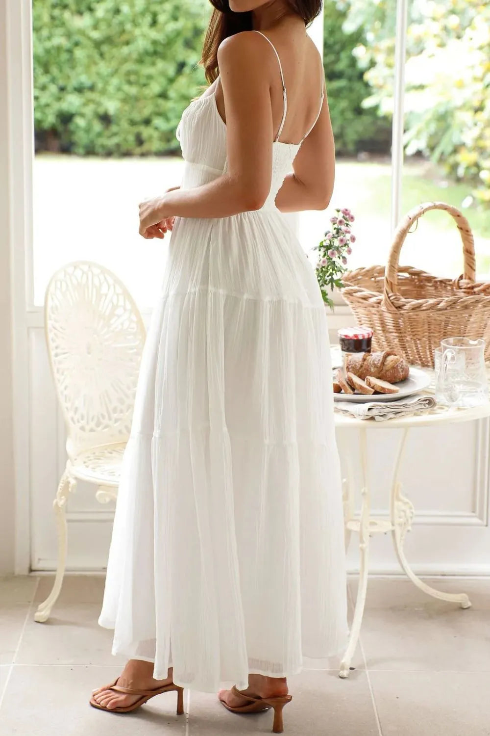 Ruched Smocked Back Cami Dress