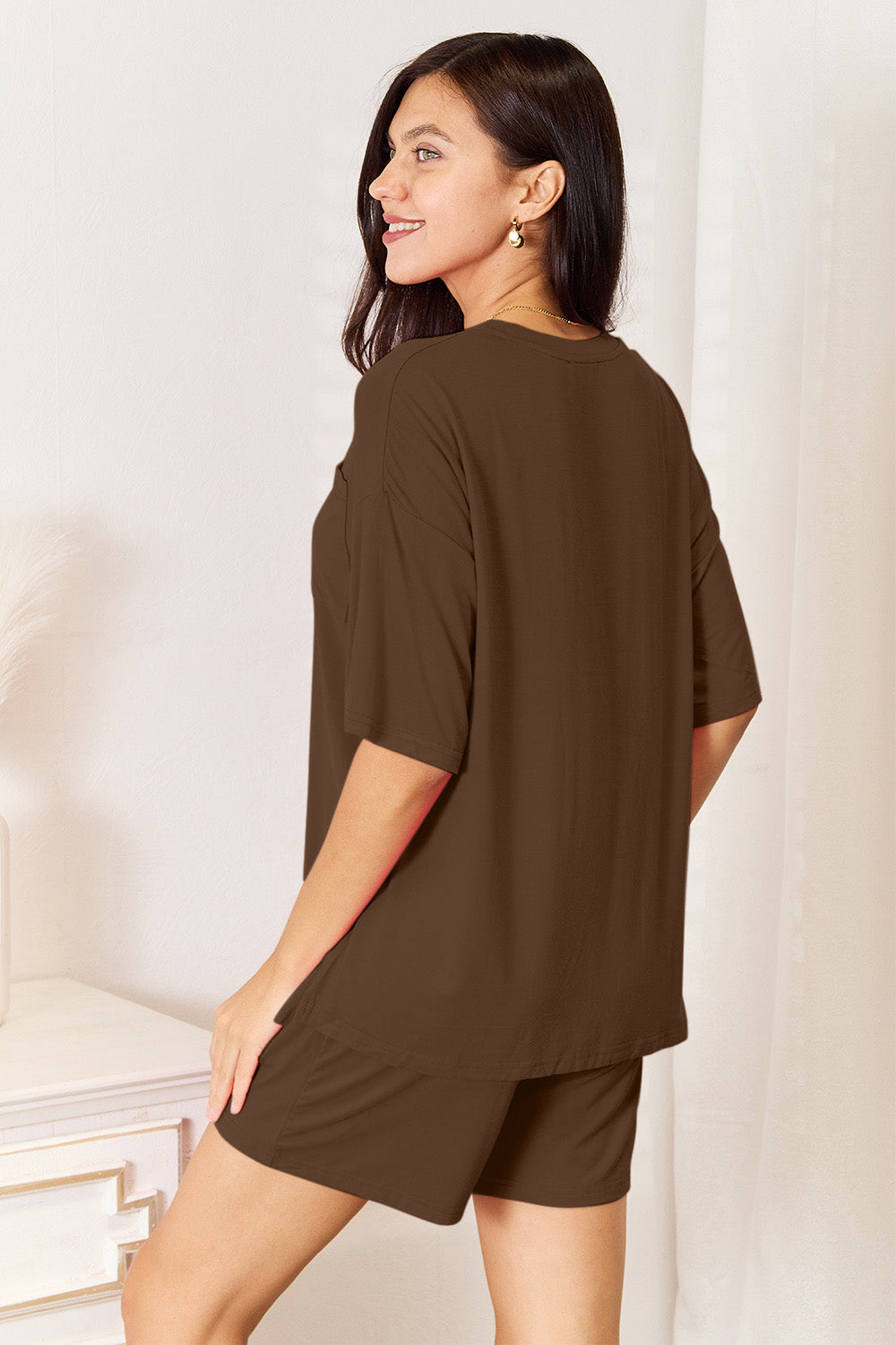 Basic Bae Half Sleeve Top and Shorts Set