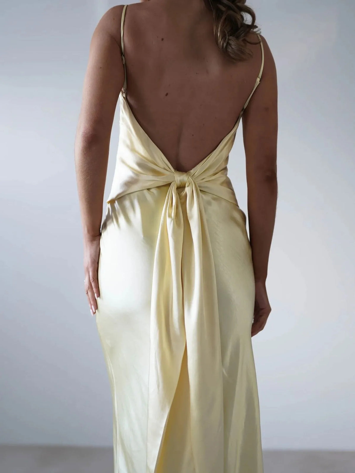 Backless Satin Cami Dress