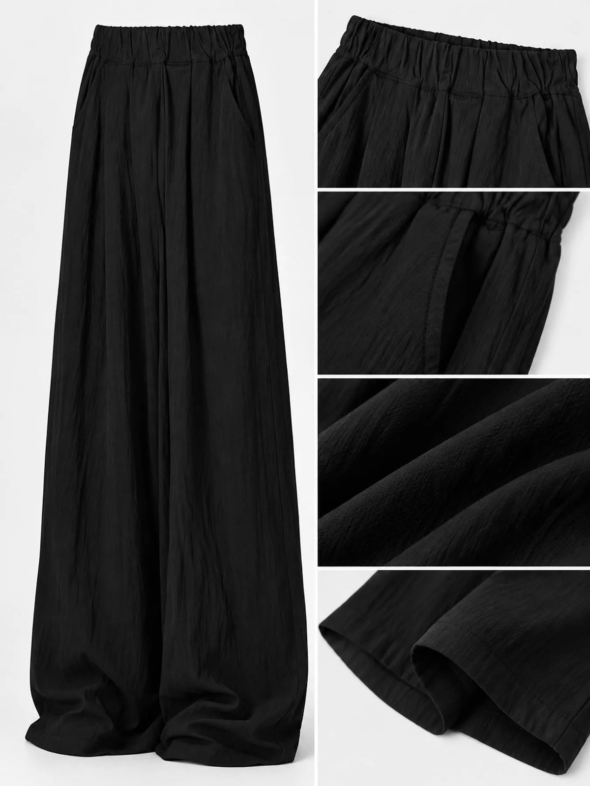 High-Waisted Loose Fit Wide-Leg Pants