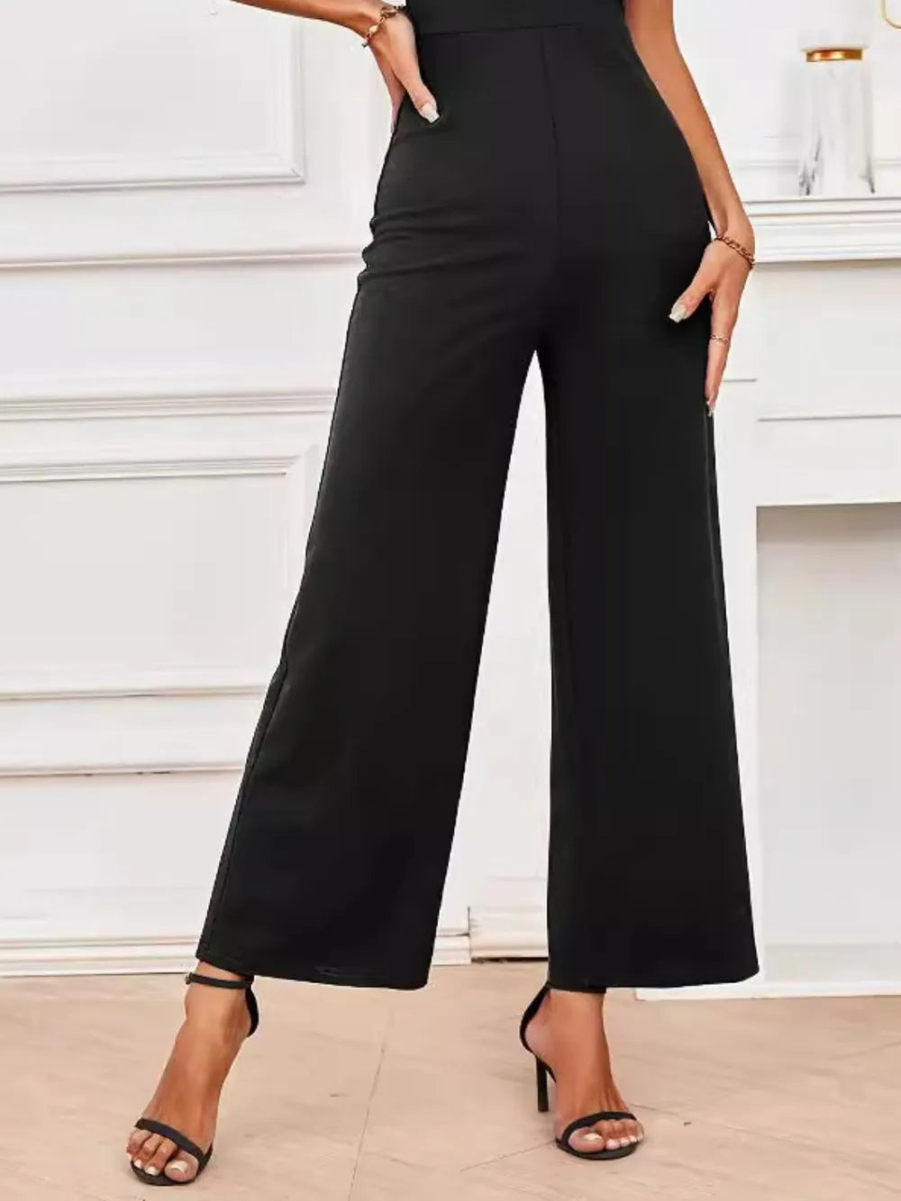 Flutter Sleeve V-Neck Jumpsuit