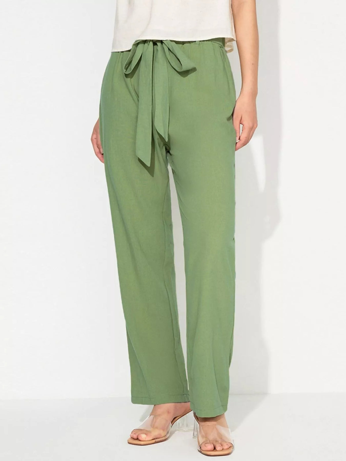 Tied Wide Leg Pants