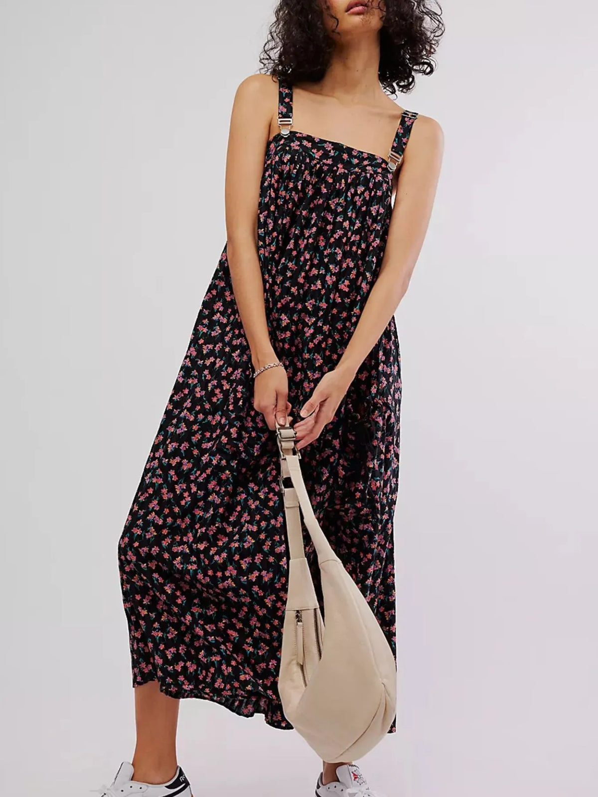 Floral Square-Neck Summer Dress