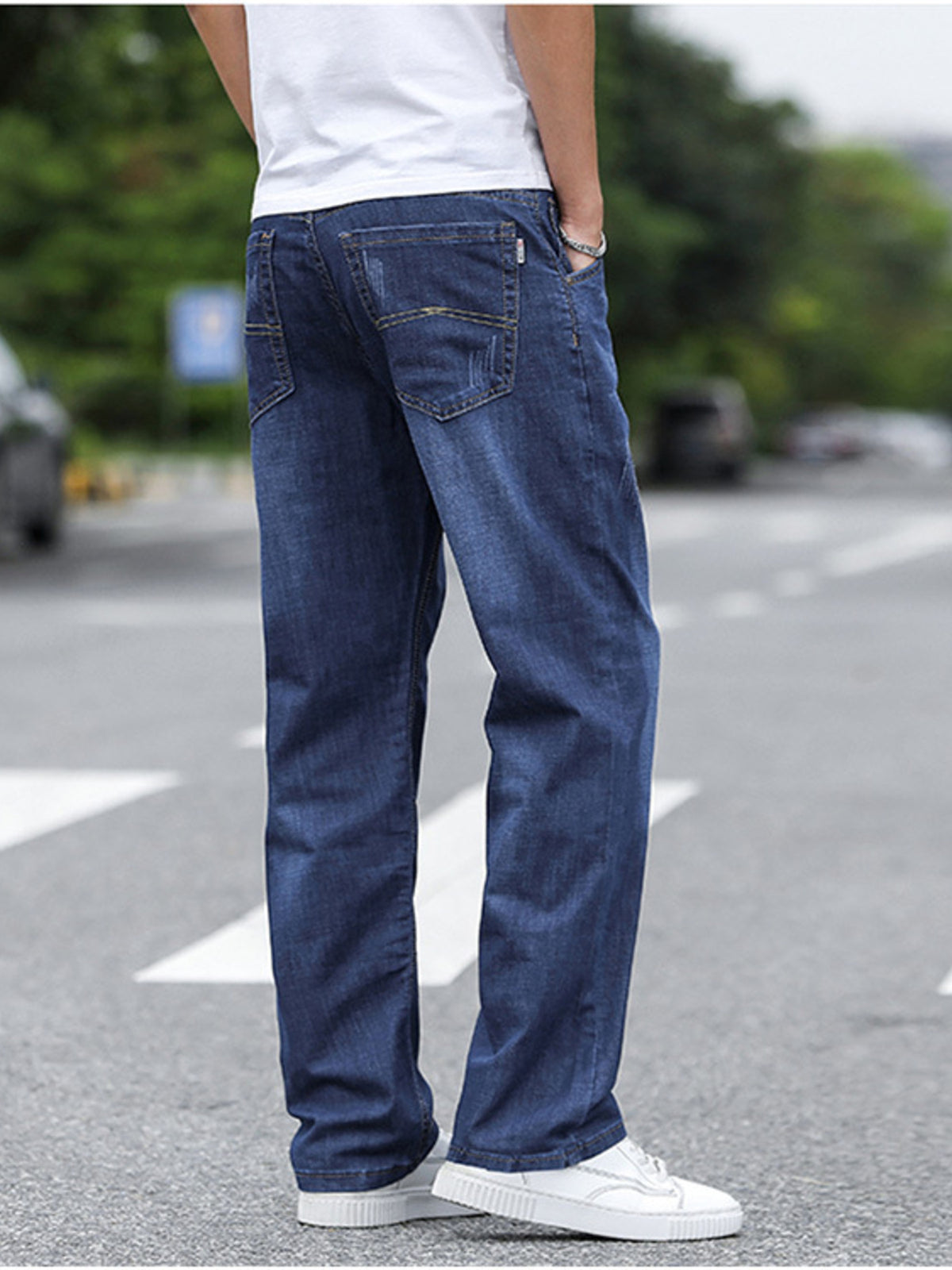 Men's High-Stretch Slim-Fit Jeans by True Self