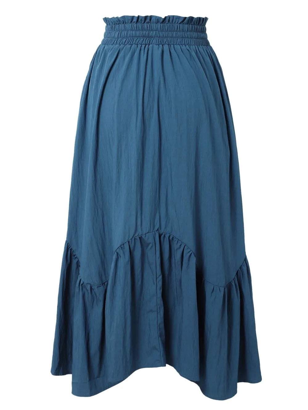 Smocked Waist Ruched Skirt by K&L