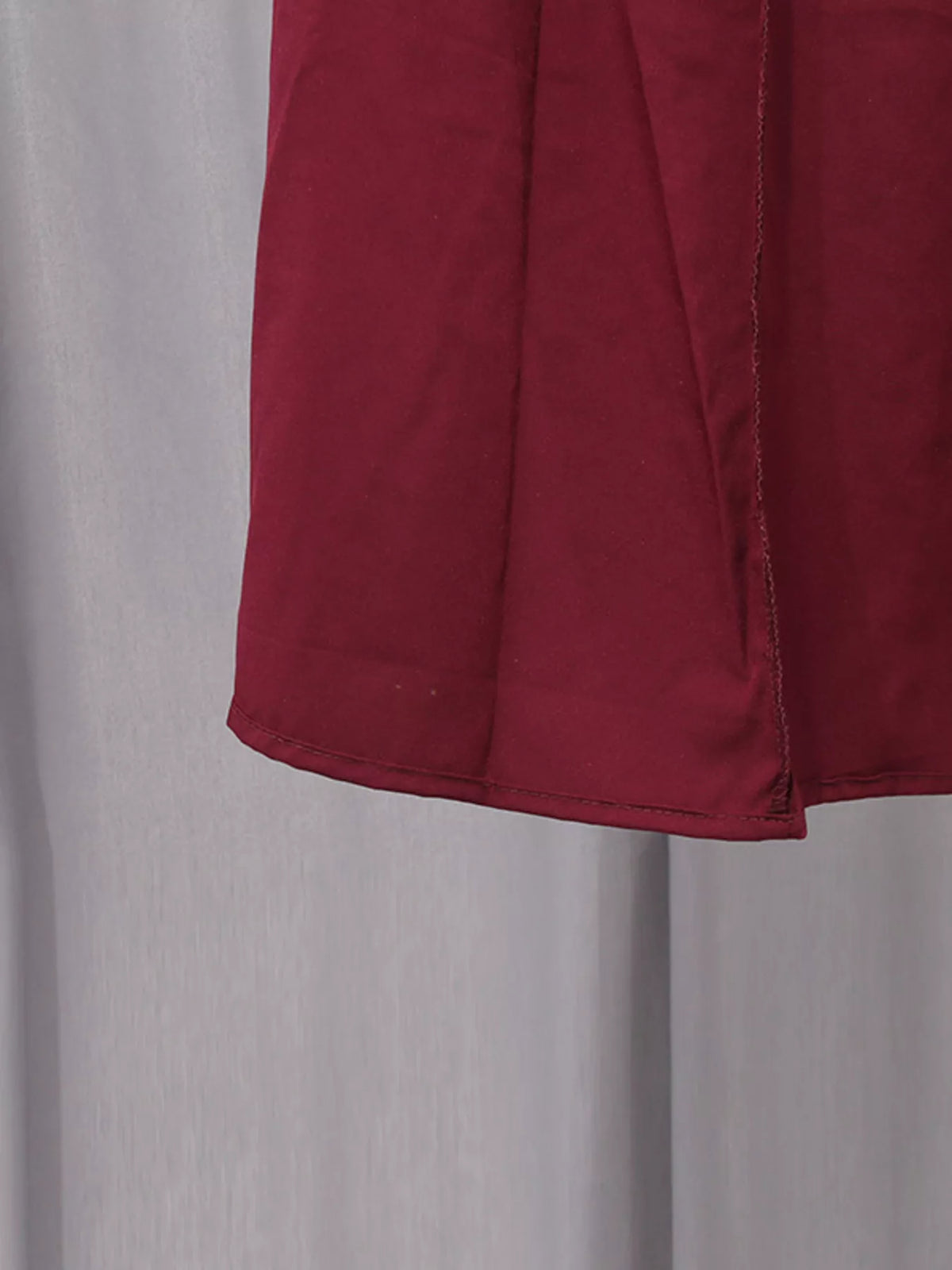 Lace-Up Spaghetti Strap Maxi Dress in Burgundy