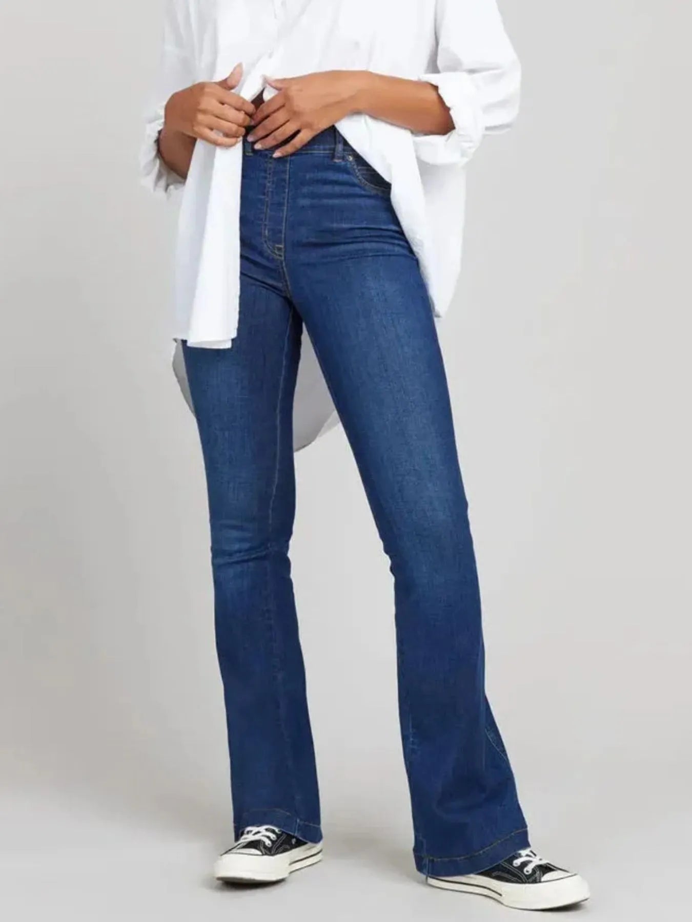 High-Waisted Flare Jeans