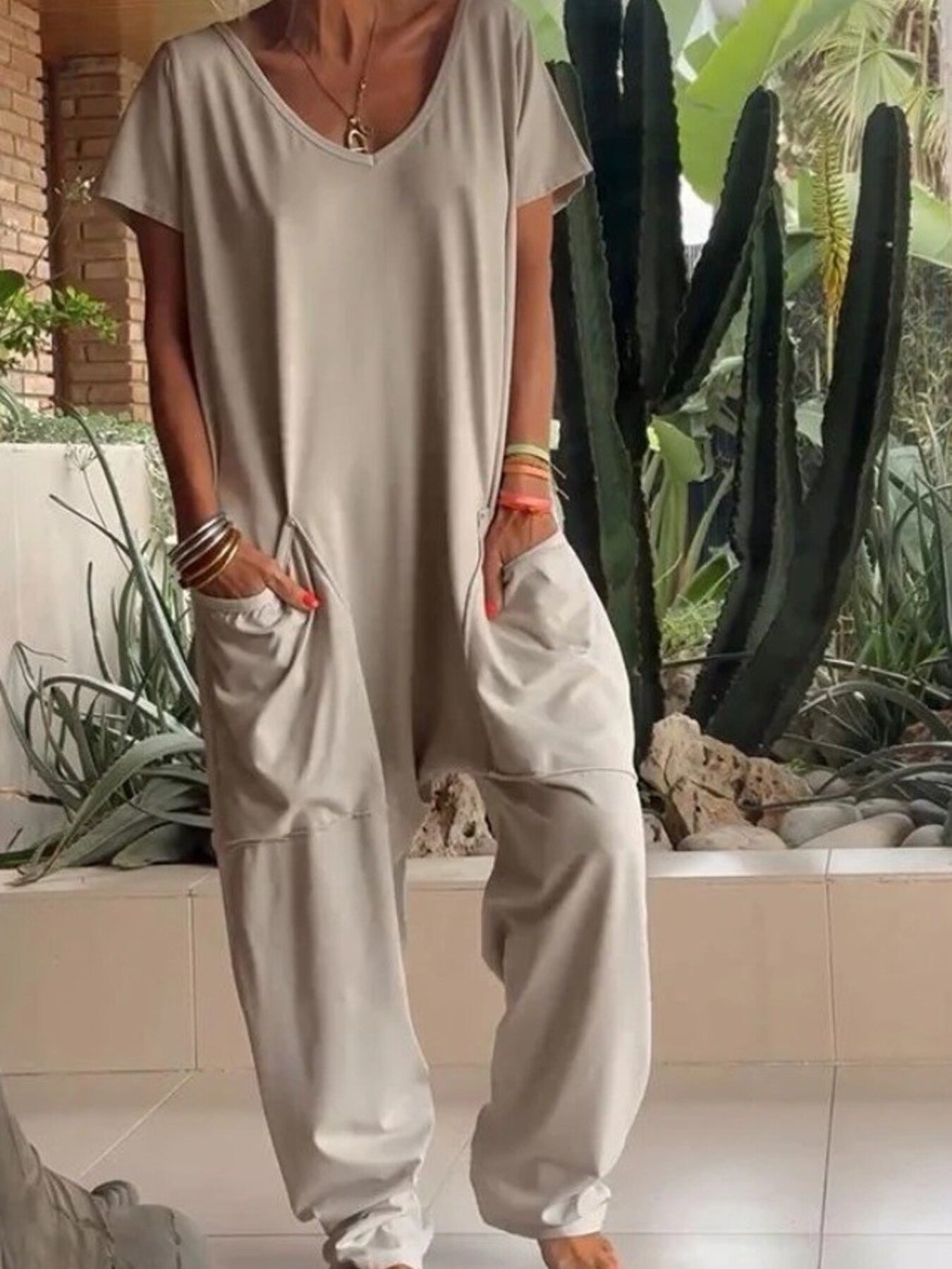 Loose Fit Wide Leg Jumpsuit