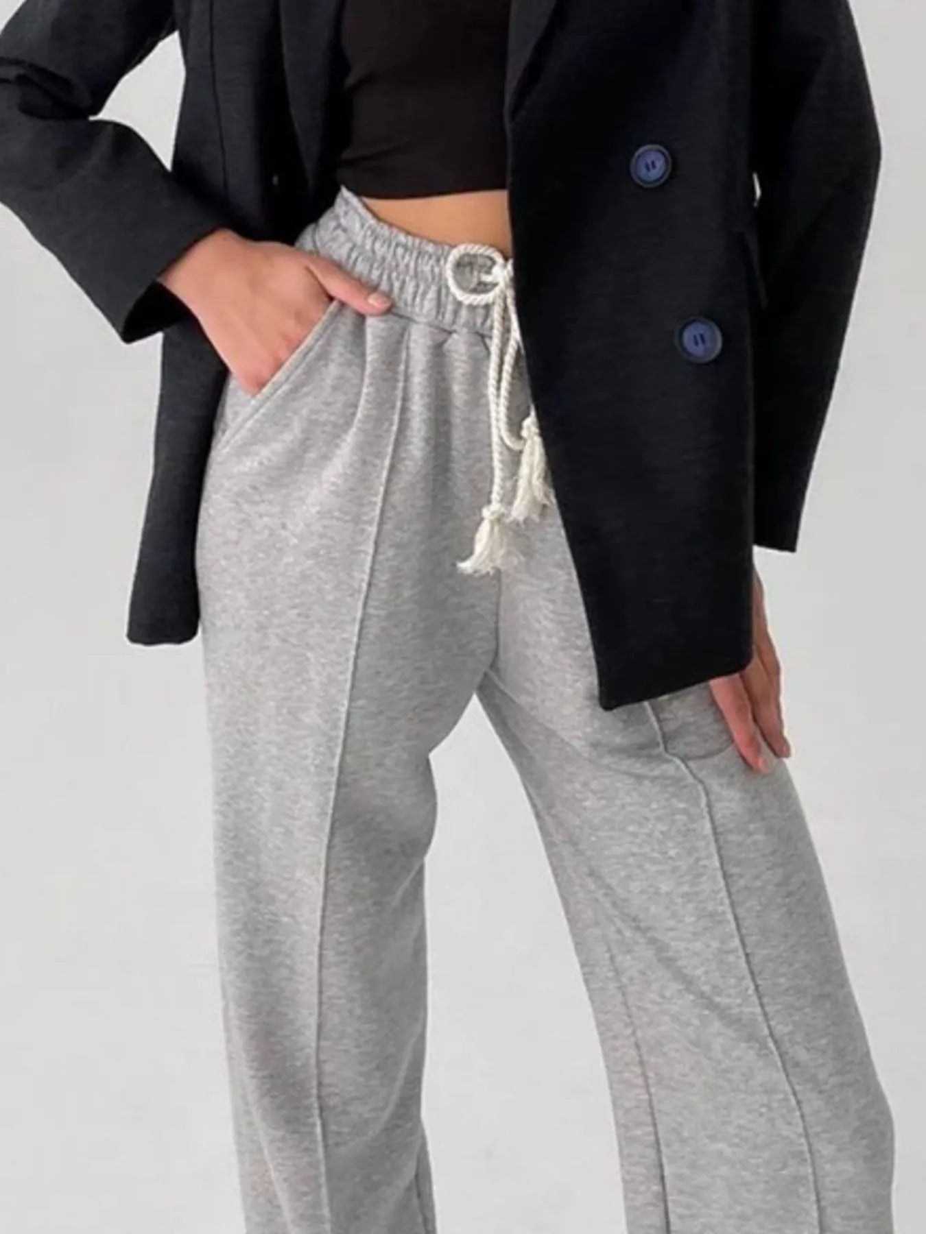 Drawstring Jogger Pants with Pockets