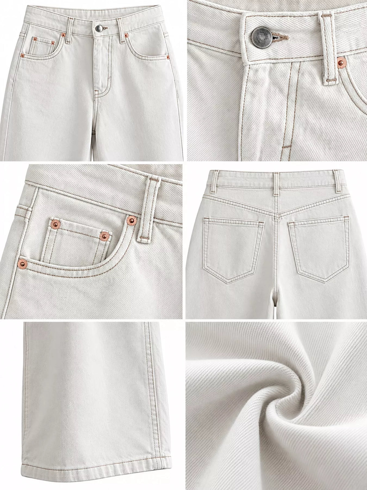 Wide-Leg Vintage Wash Jeans