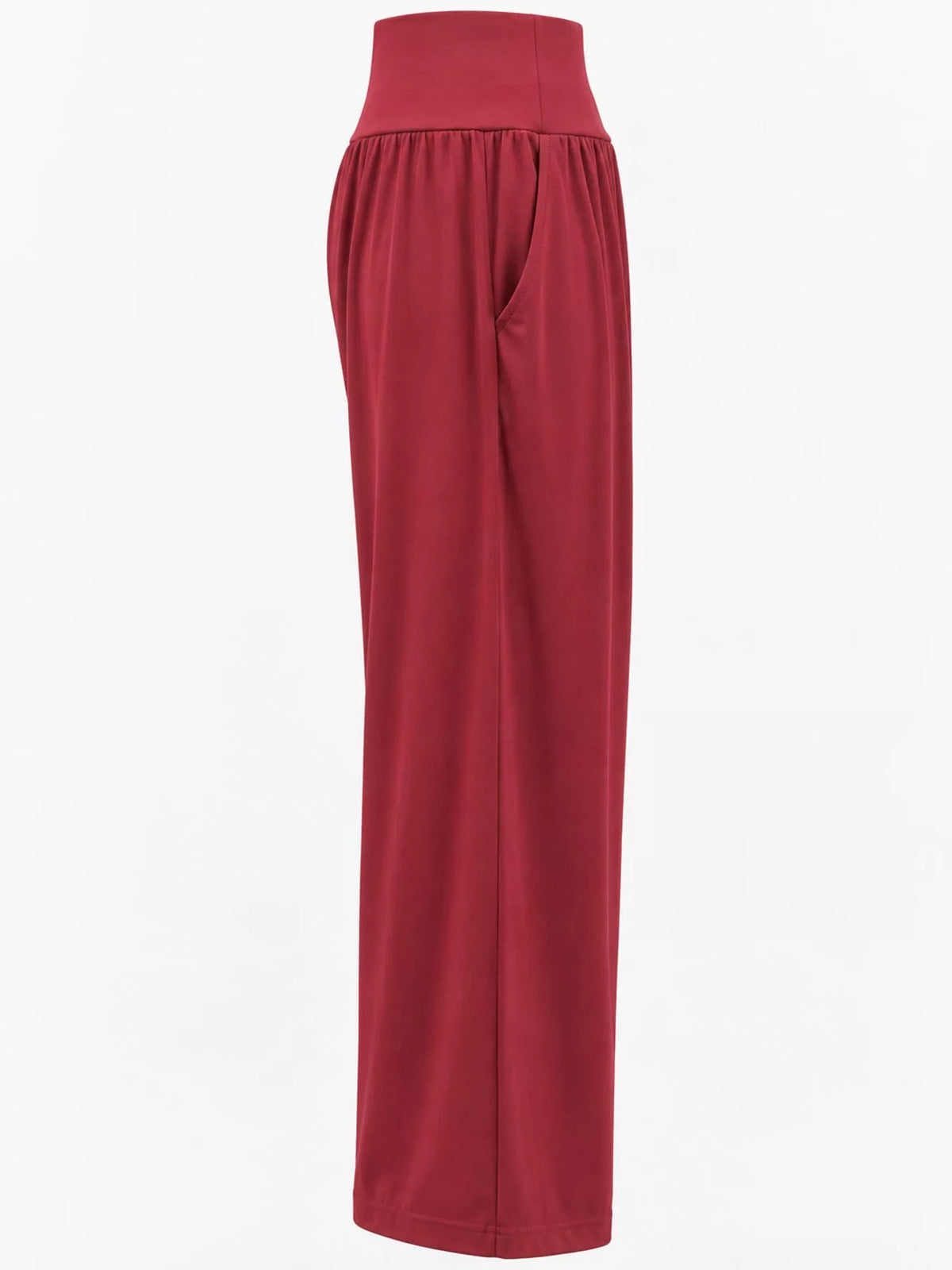 High-Rise Wide-Leg Pants with Pockets