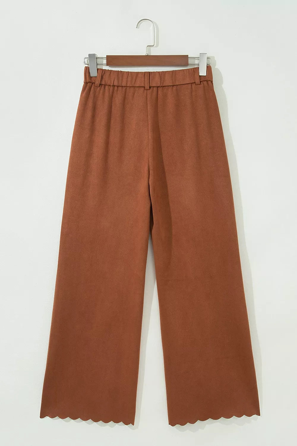 Scalloped Pocket Pants in Caramel