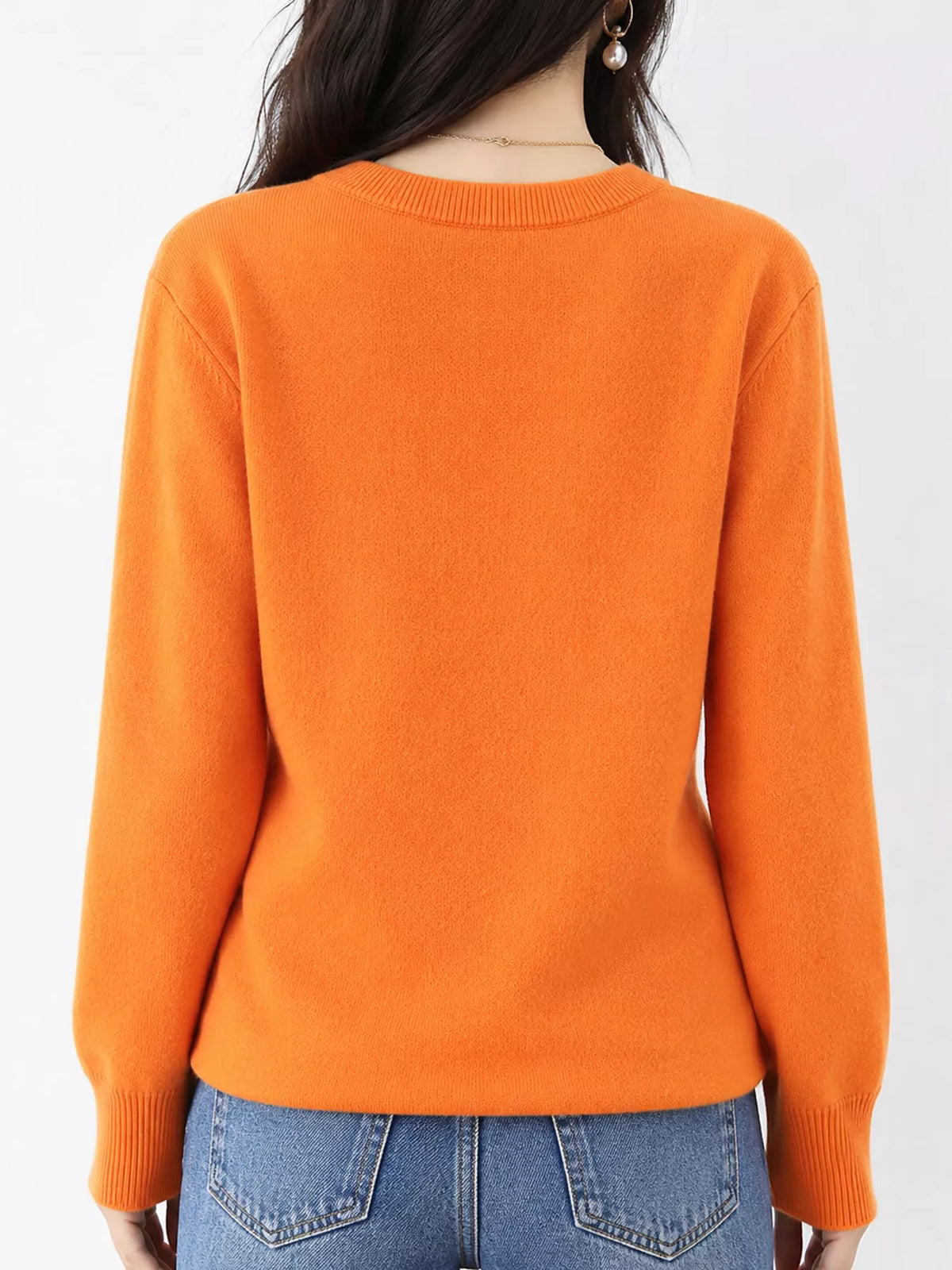 Crew Neck Button-Down Cardigan
