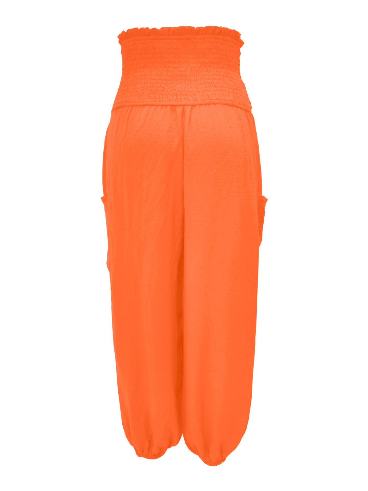 Smocked Waist Harem Pants
