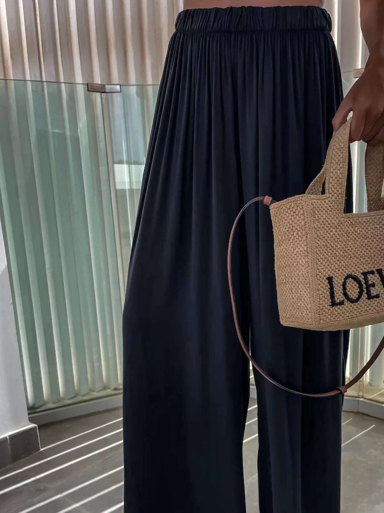 Paperbag Waist Wide-Leg Pants