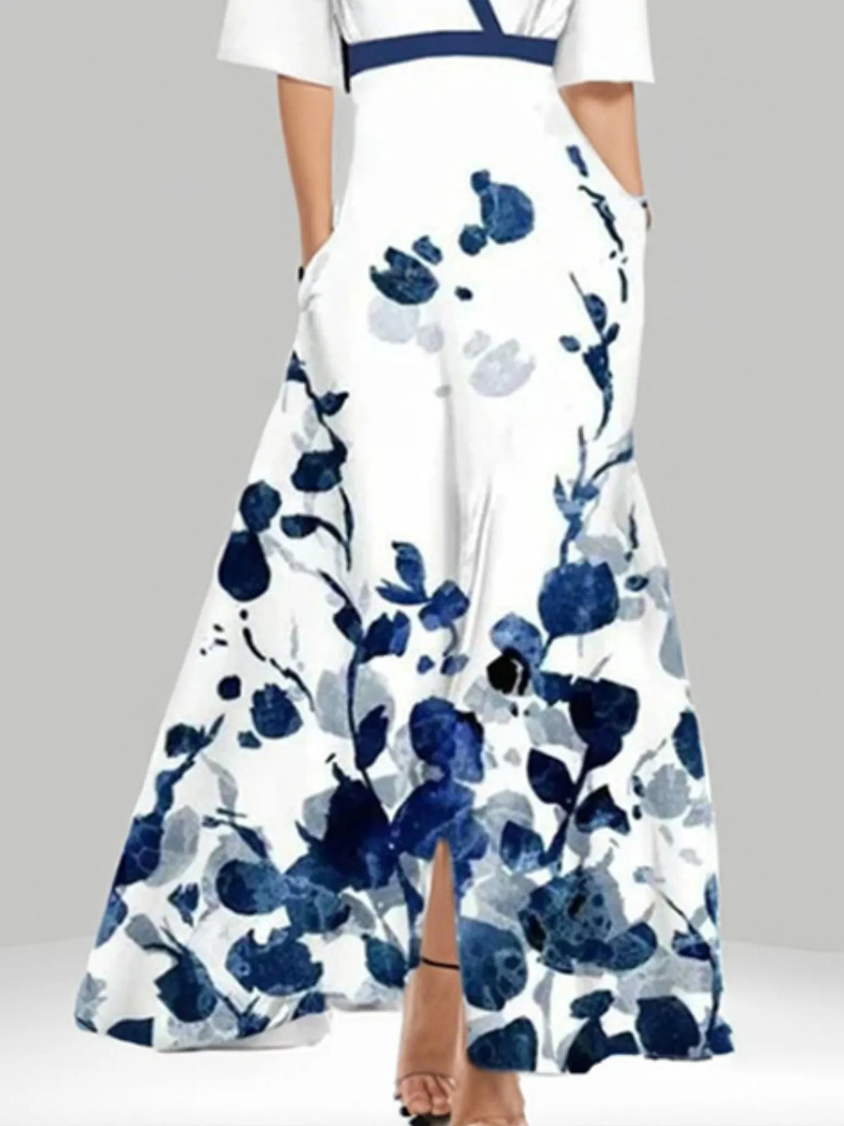 Floral Print Wrap Maxi Dress