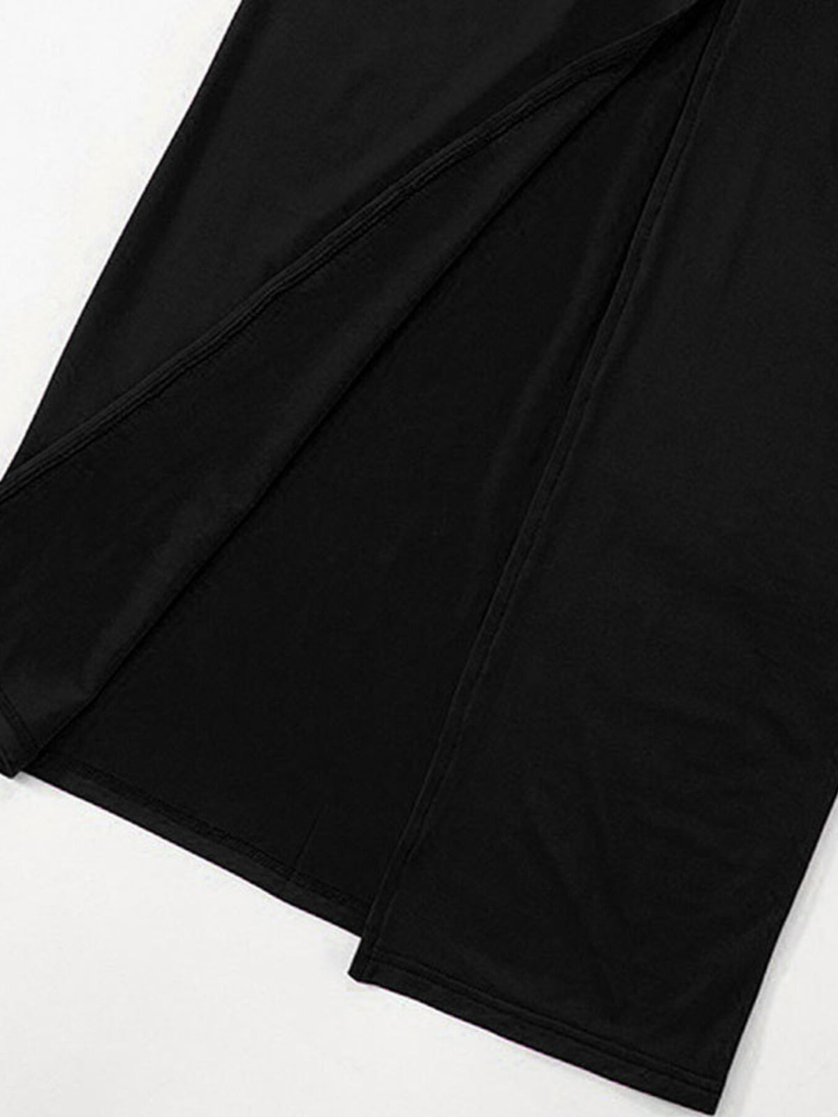 Off-Shoulder Flounce Sleeve Maxi Dress in Black