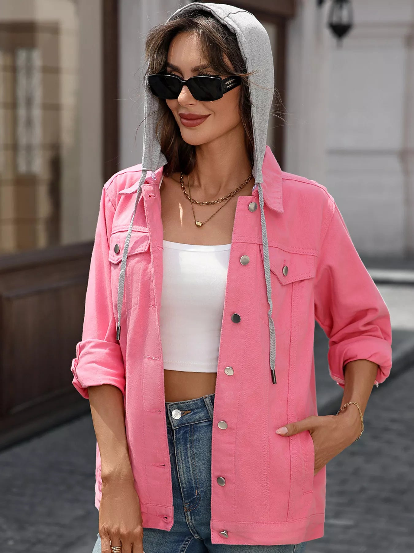 Oversized Washed Denim Jacket by Moni Wear