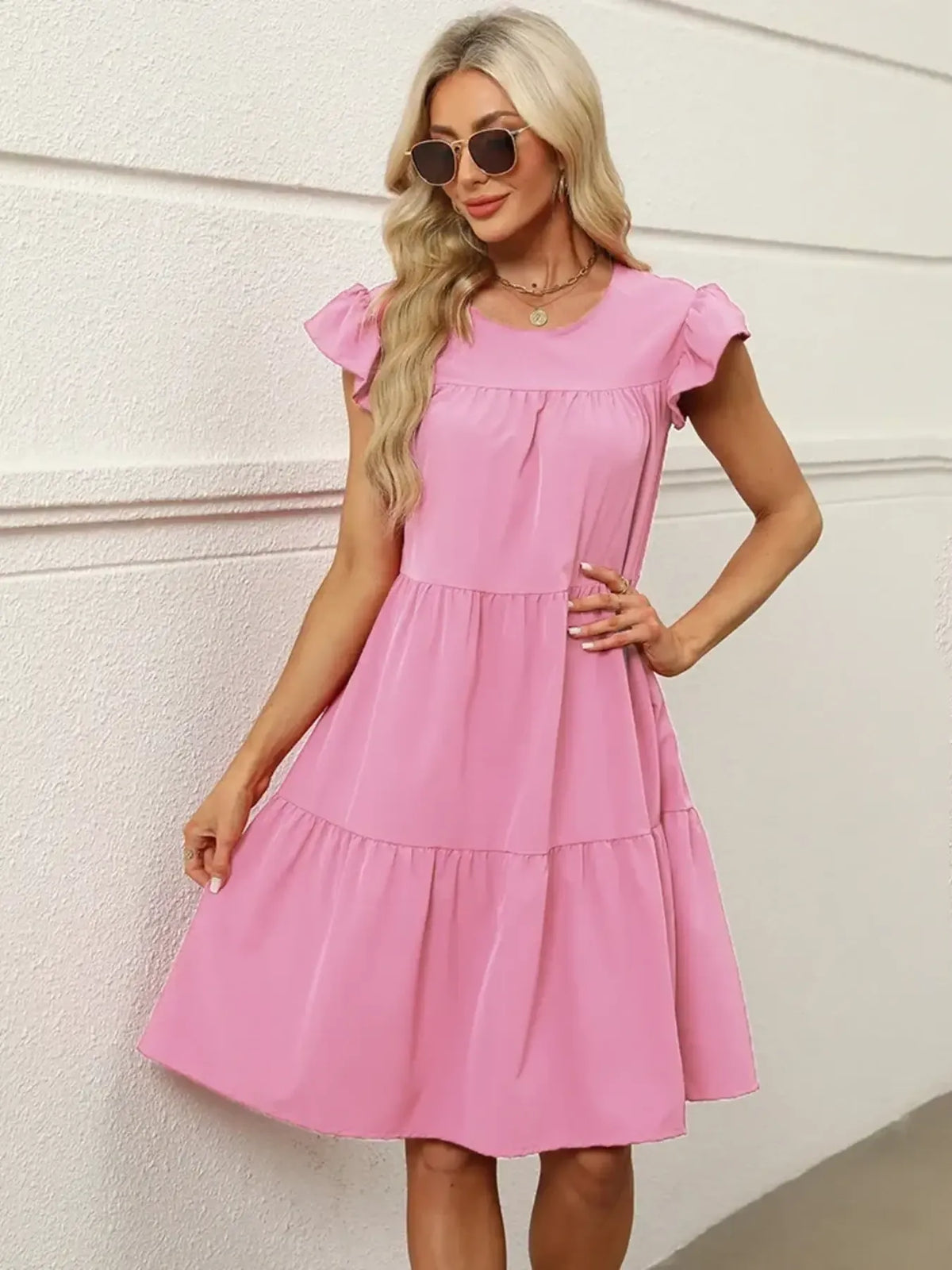 Tiered Ruffle Mini Dress by ArtisticExpression