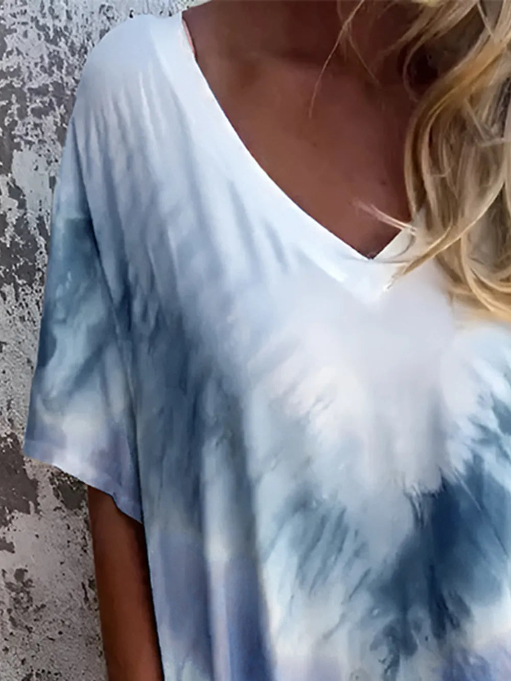 Full Size Tie-Dye Short Sleeve Dress