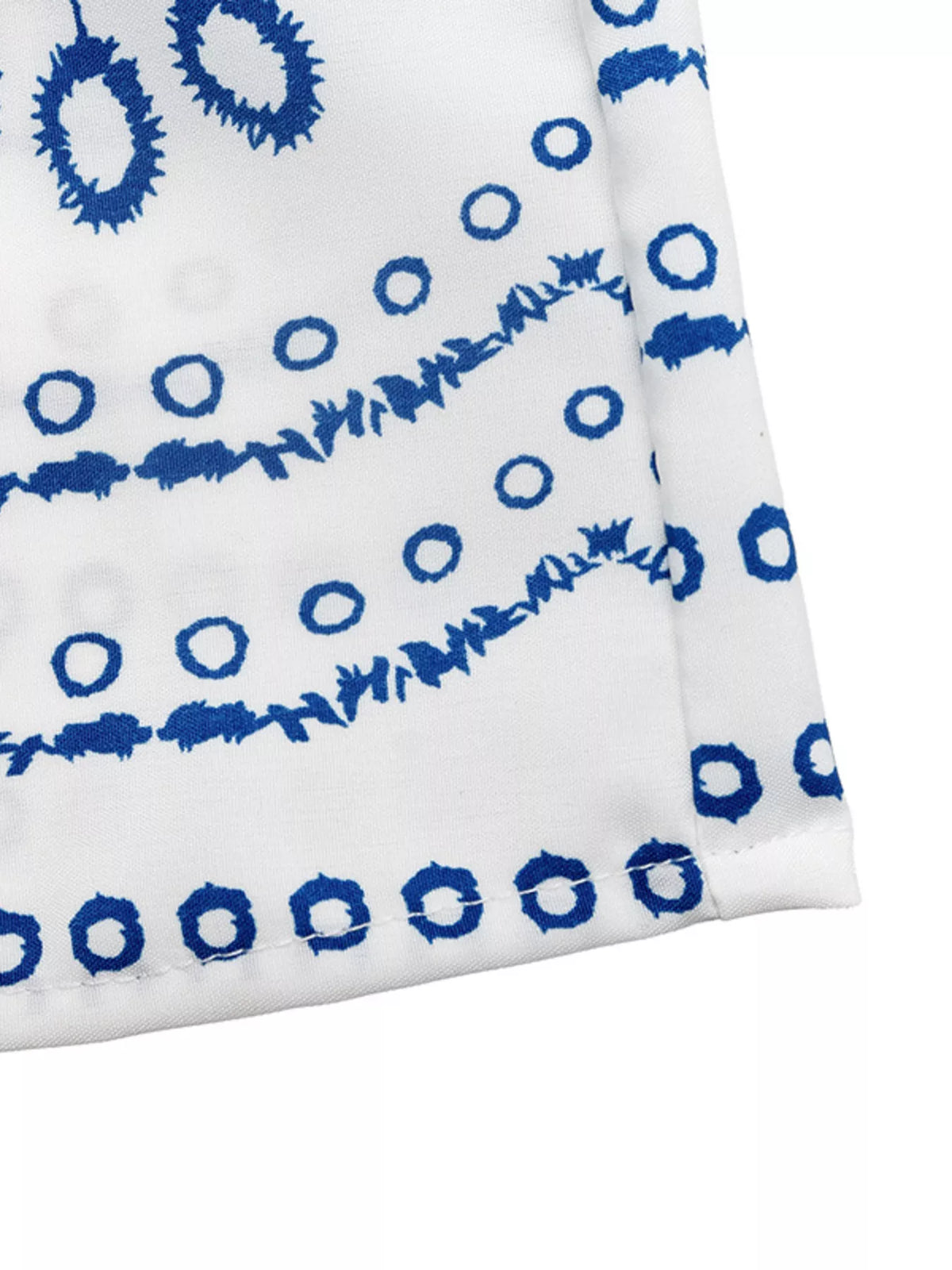 Printed Tiered Maxi Skirt in Blue