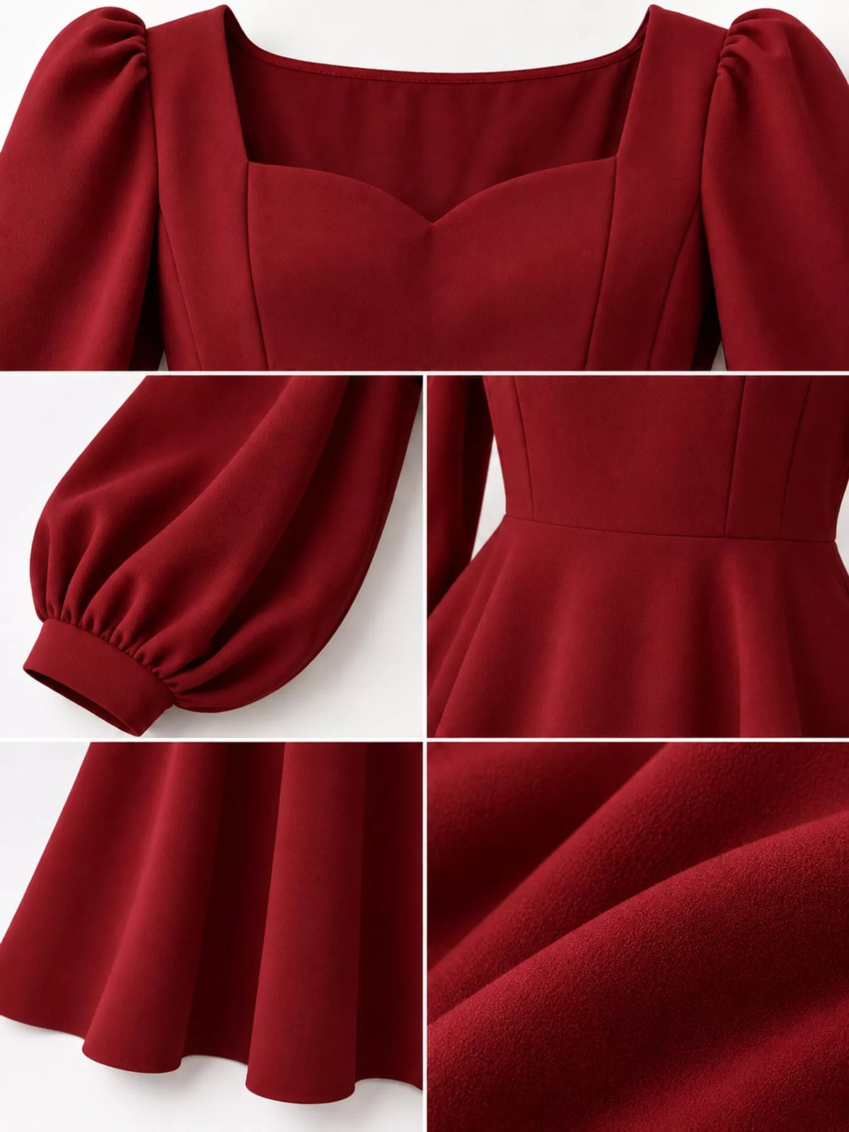 Long Sleeve A-Line Midi Dress