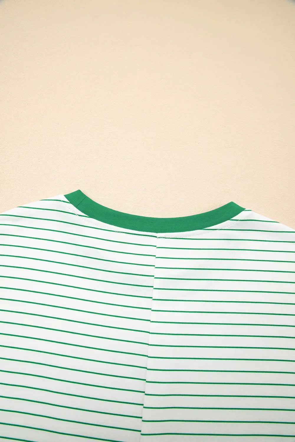 Striped T-Shirt Dress with Pockets