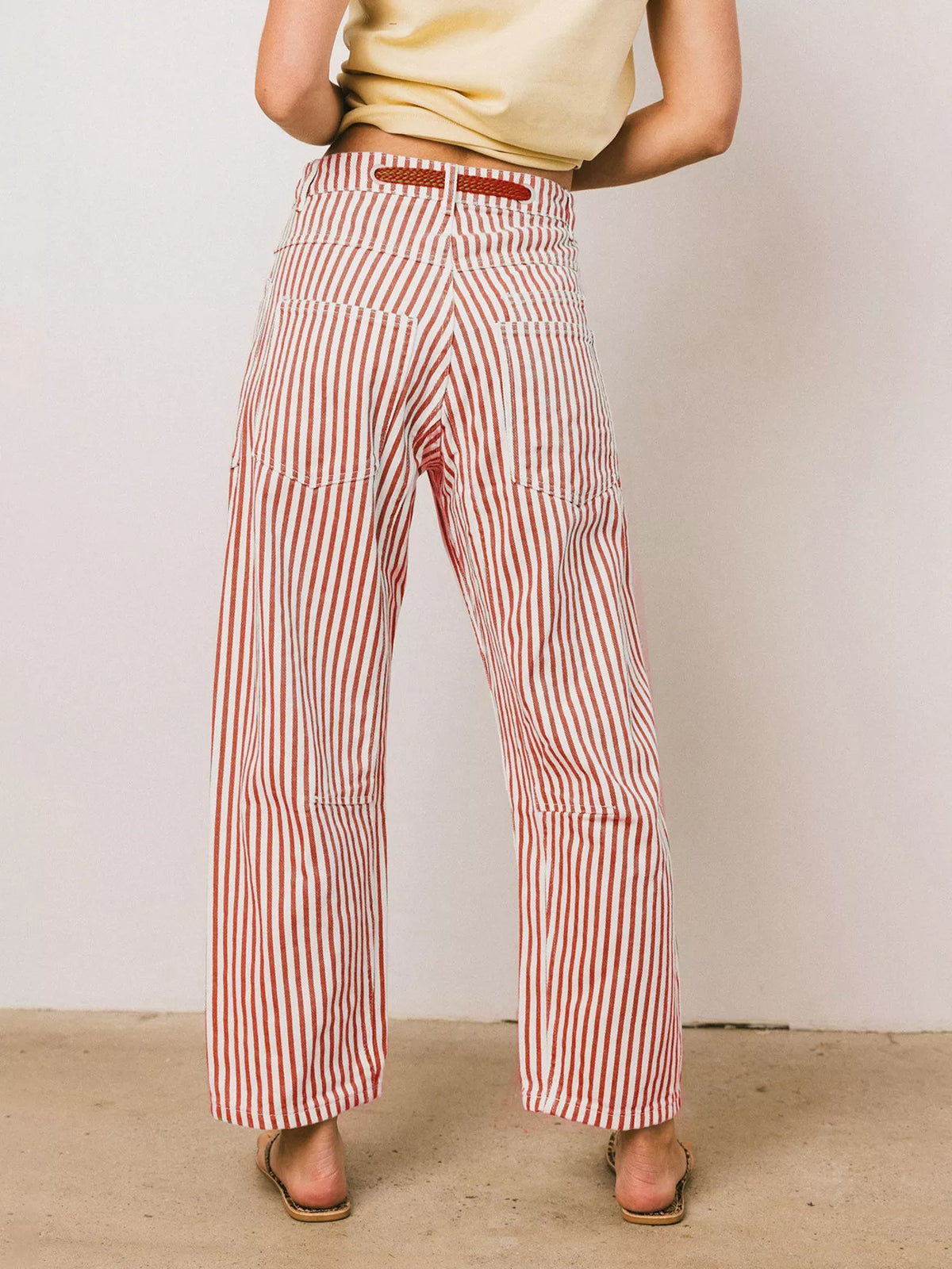 Drawstring Wide Leg Cropped Jeans by Dreamy Drapes
