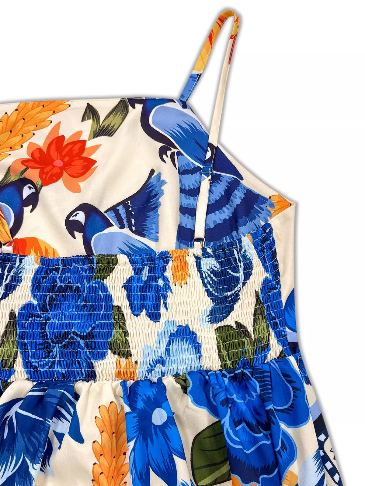 Plus Size Floral Print Maxi Dress in Royal Blue