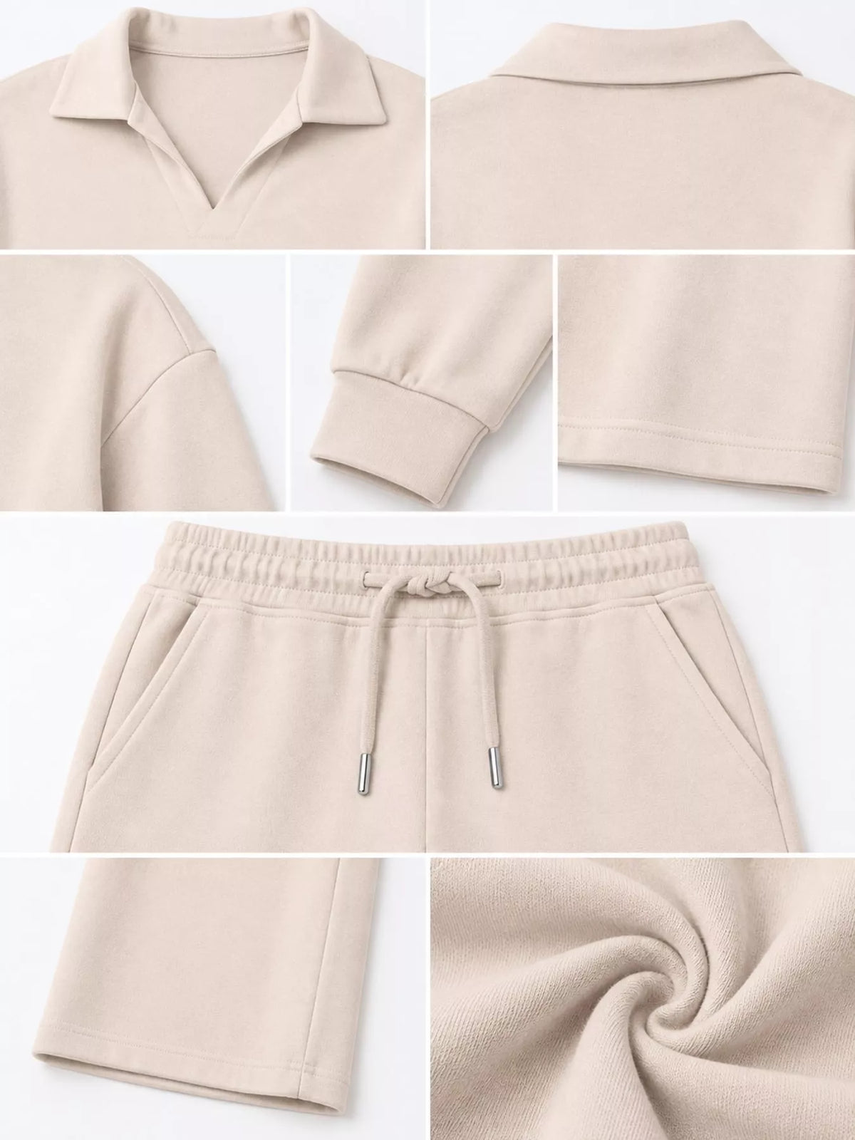 Dropped Shoulder Top and Drawstring Pant Set