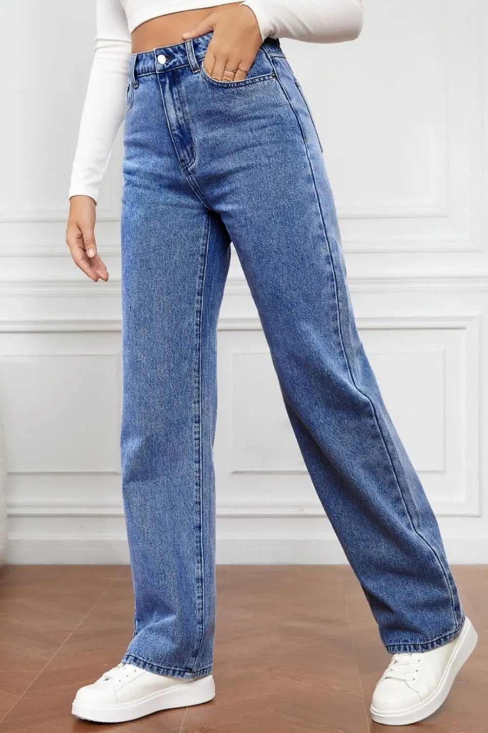 High Waist Straight Jeans by X@Y@K