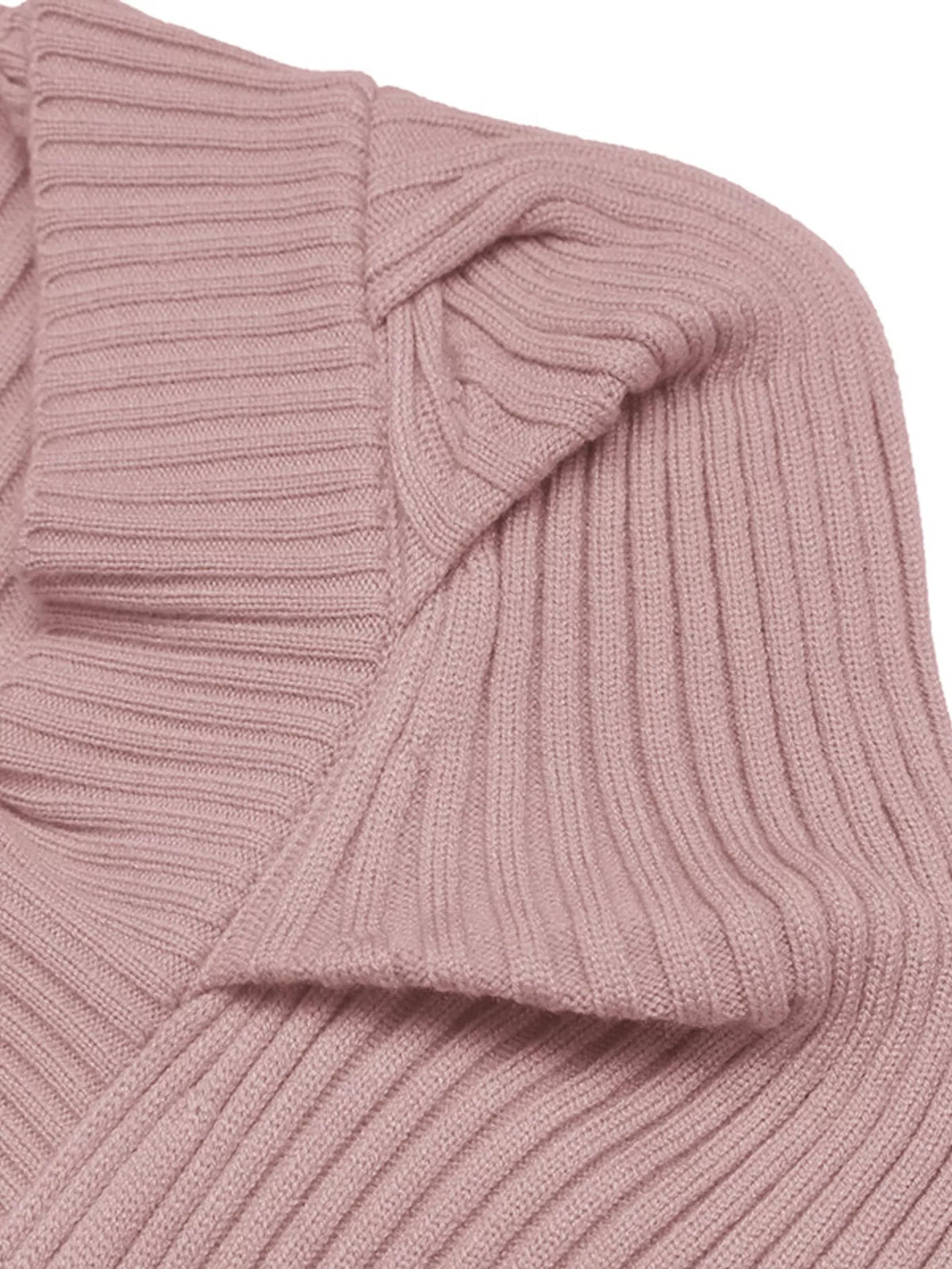 Square Neck Bodycon Sweater Dress in Pink
