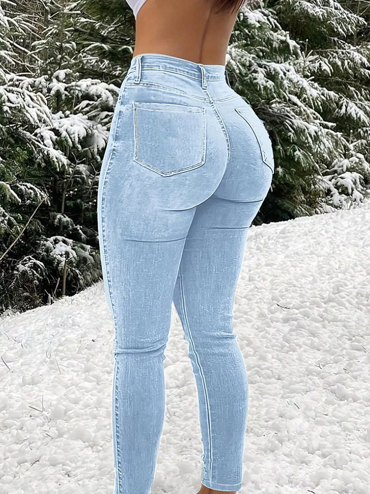 High-Waisted Skinny Jeans