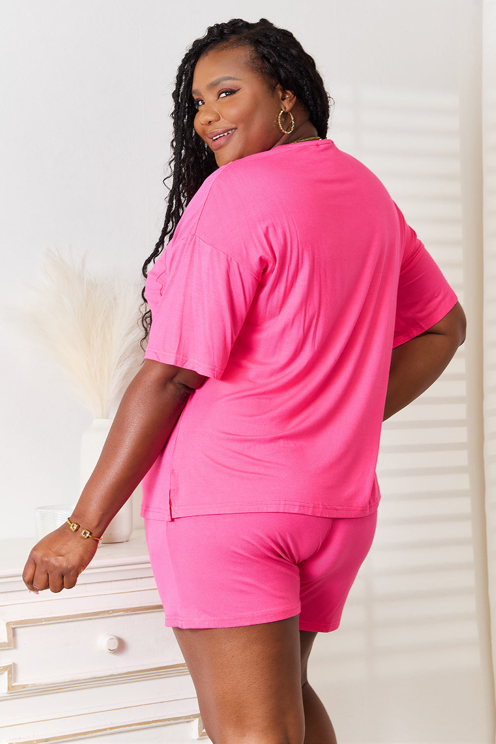 Basic Bae Half Sleeve Top and Shorts Set