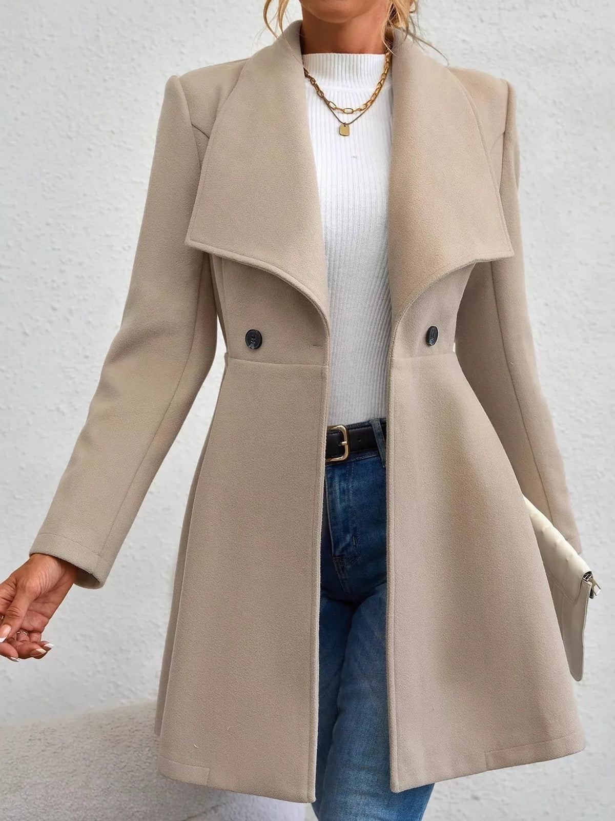 Double-Breasted Slim-Fit Coat