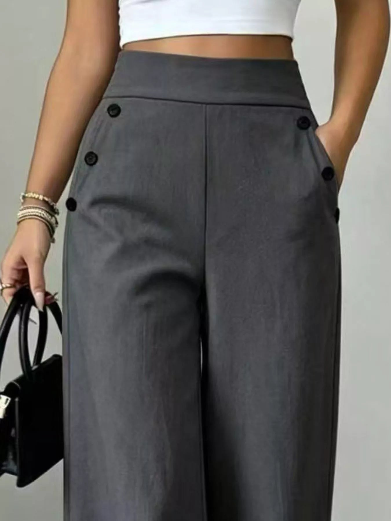 High-Waisted Wide-Leg Pants