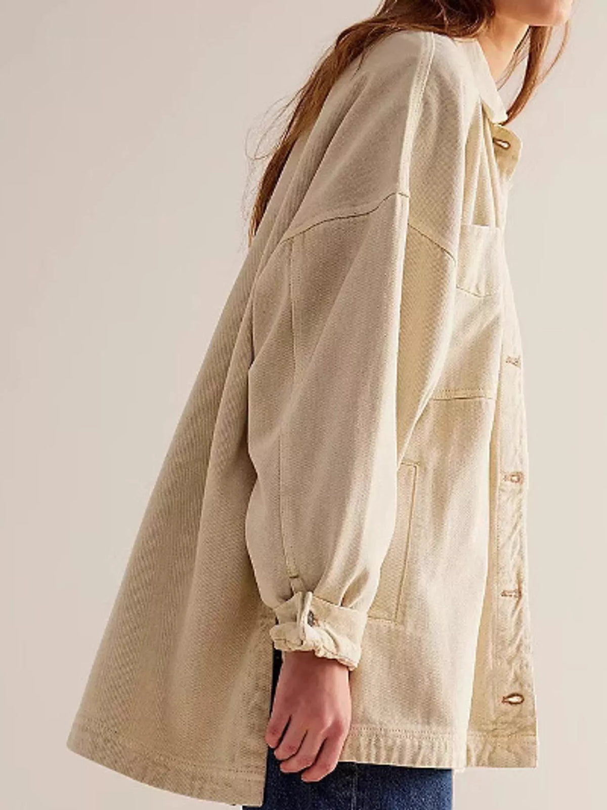 Button-Up Long Sleeve Denim Jacket