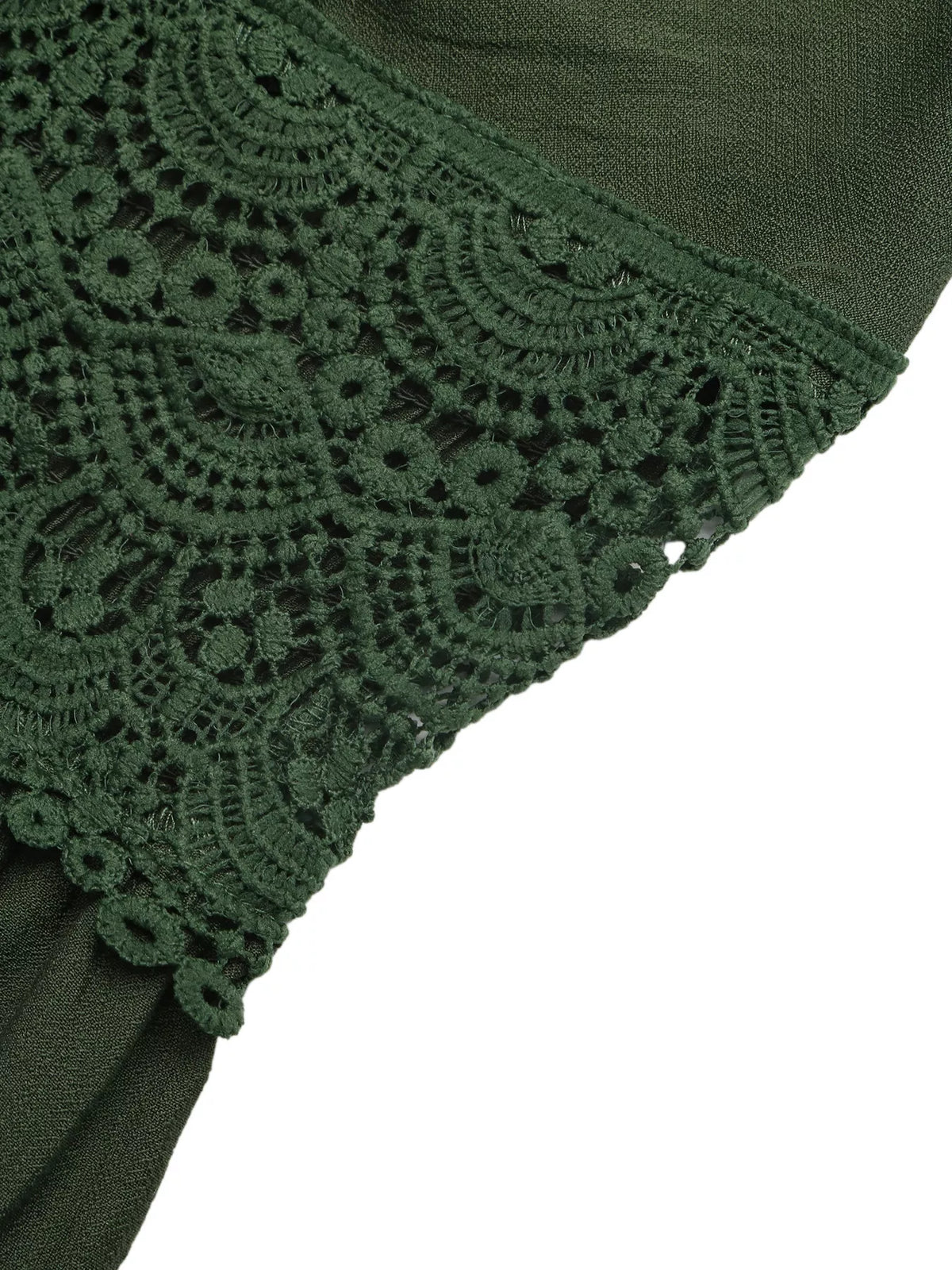 Lace Trim Spaghetti Strap Maxi Dress in Sage