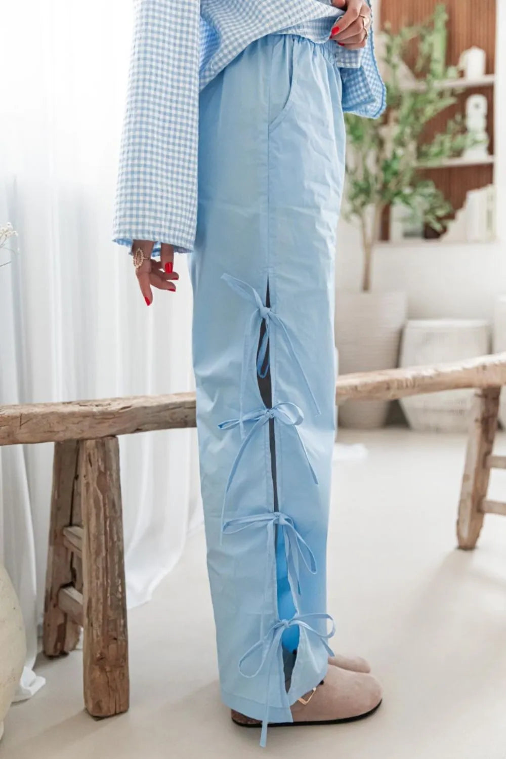 Side-Tied Pants with Pockets by Mystique Q