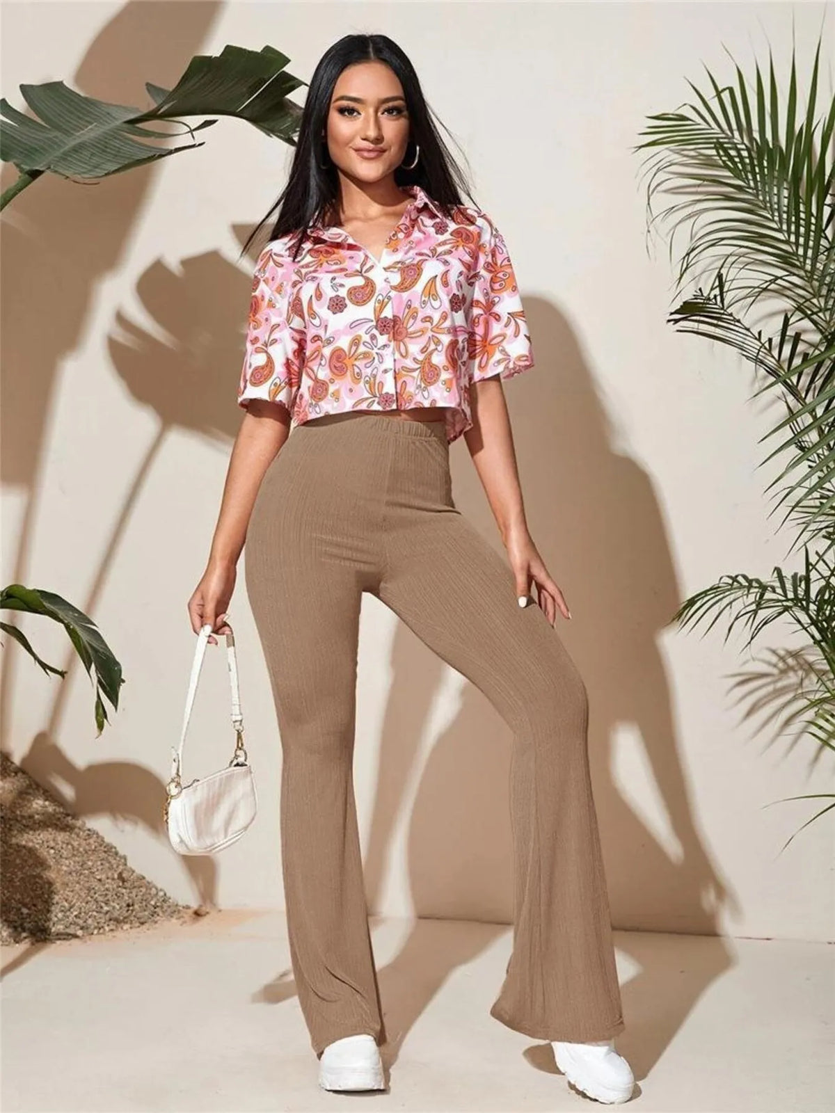 High-Waist Flare Active Pants, Plus Size