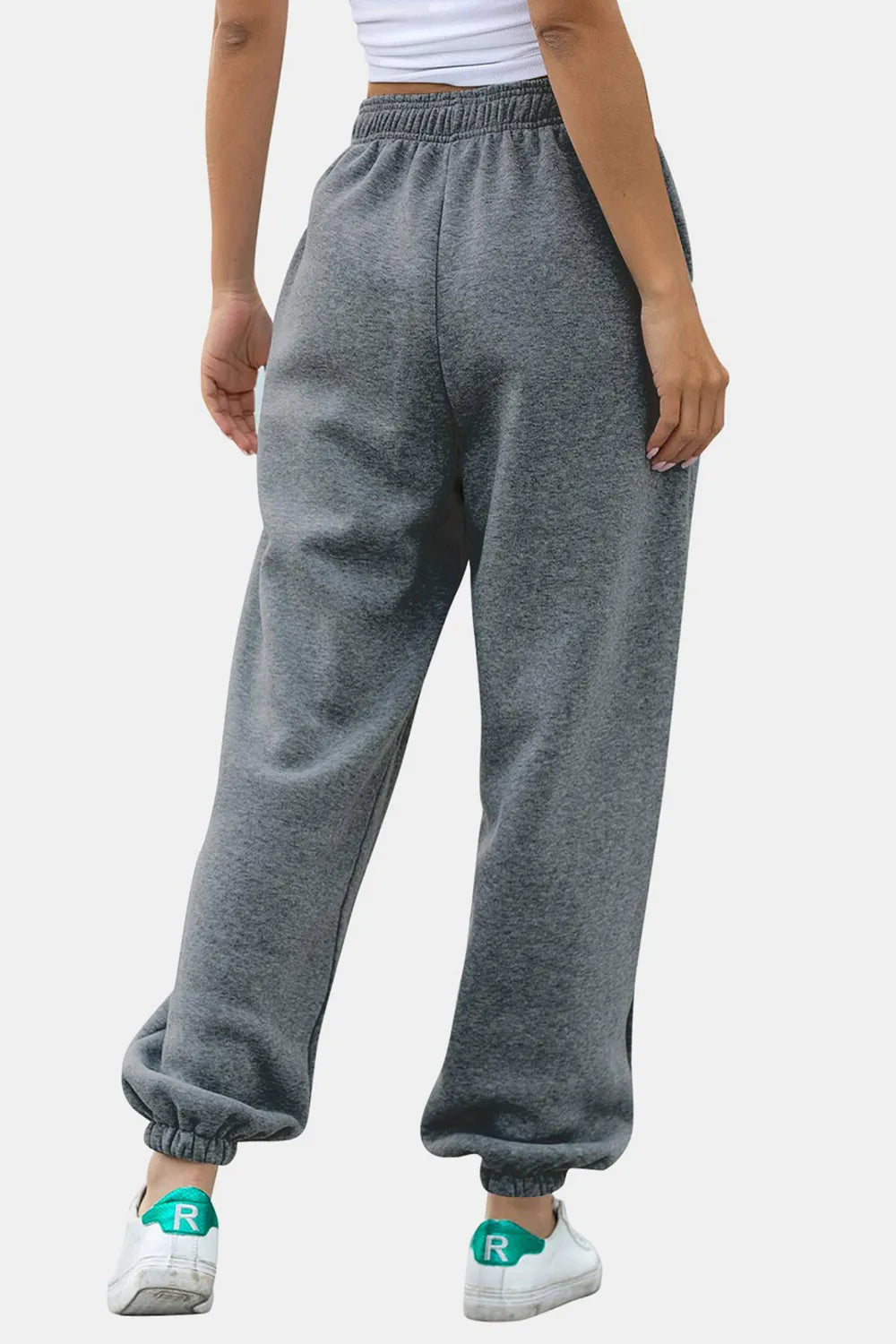Tie-Waist Joggers with Pockets in Neutral Shades by K&L