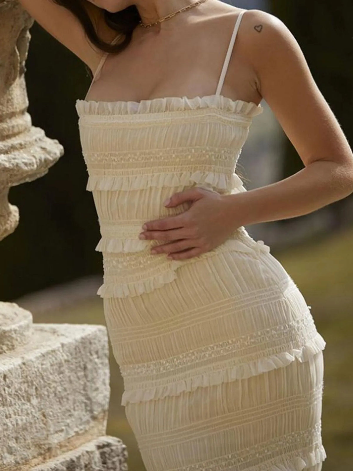 Tiered Frill Cami Maxi Dress