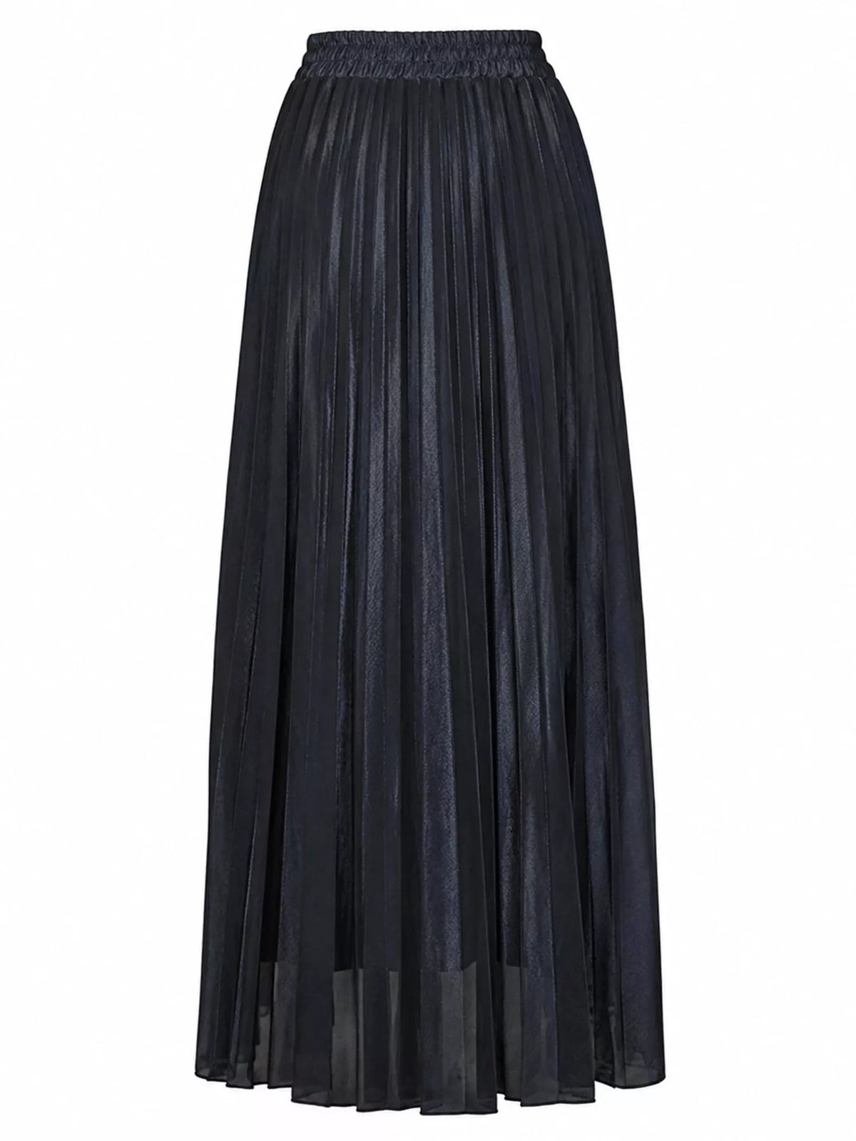 High-Waisted Pleated Maxi Skirt