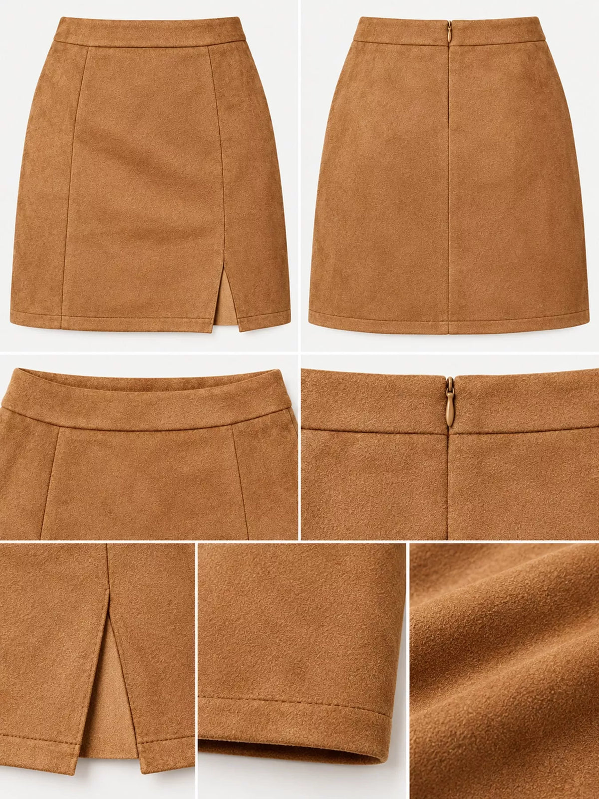 High-Waisted Slit Skirt