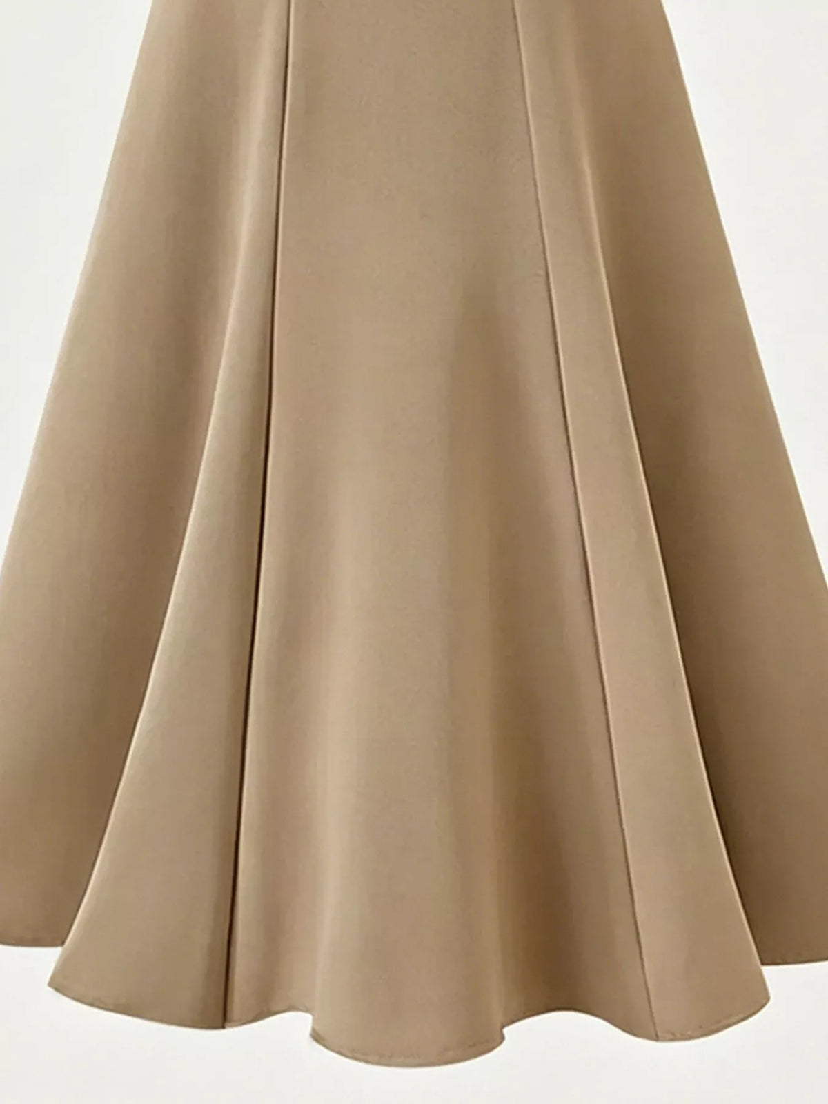 Pleated A-Line Midi Skirt
