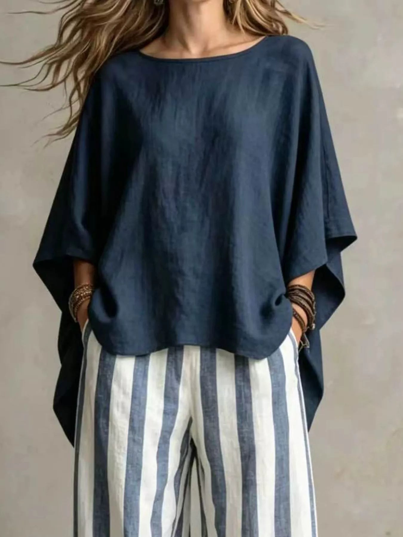 Solid Pocketed Top and Pants Set
