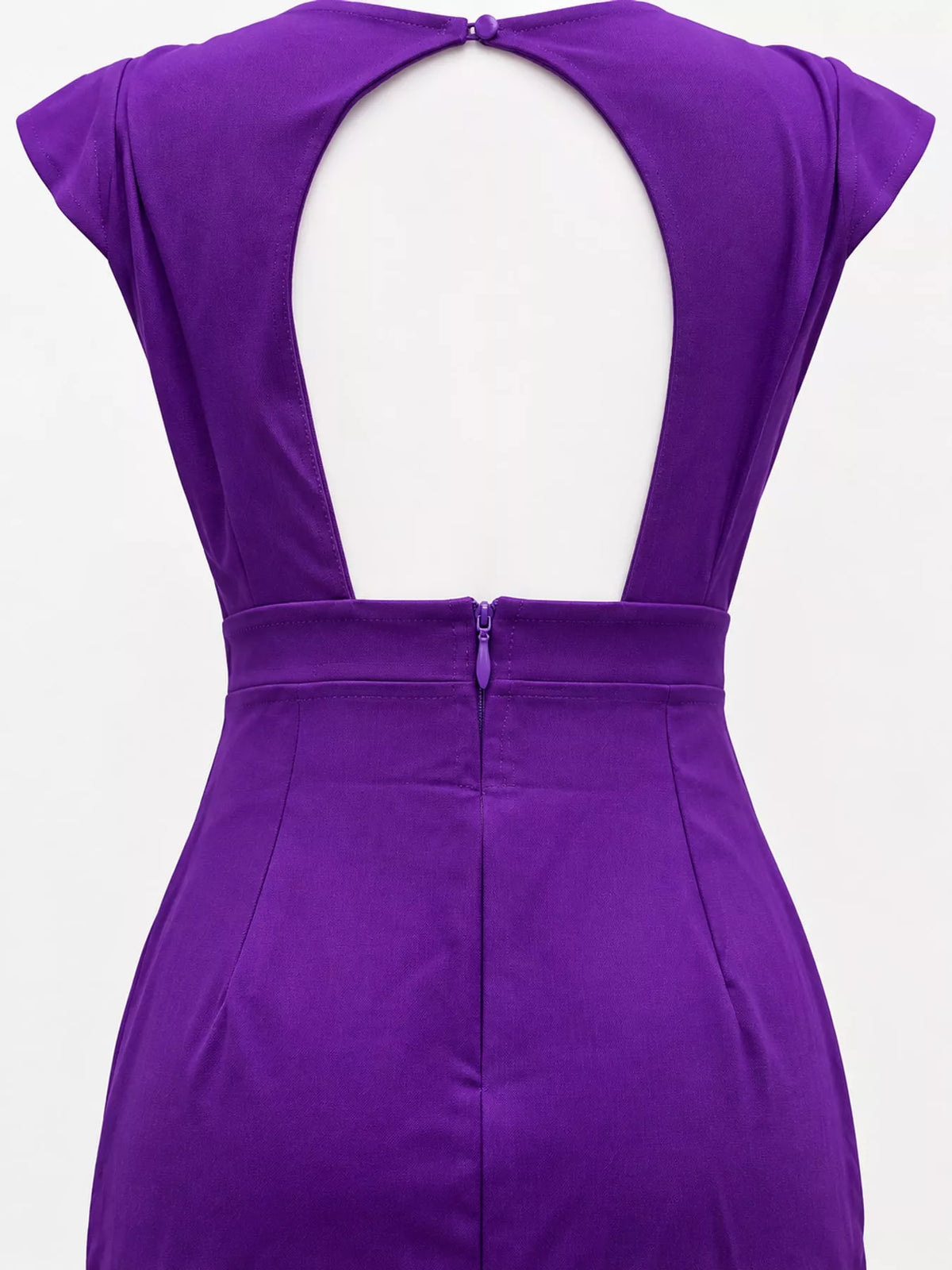 Asymmetrical Backless Pleated Dress