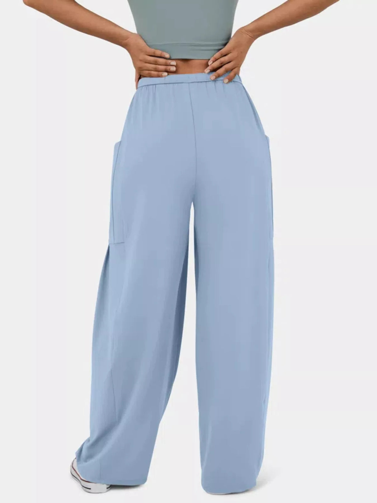 High-Waisted Adjustable Wide-Leg Pants