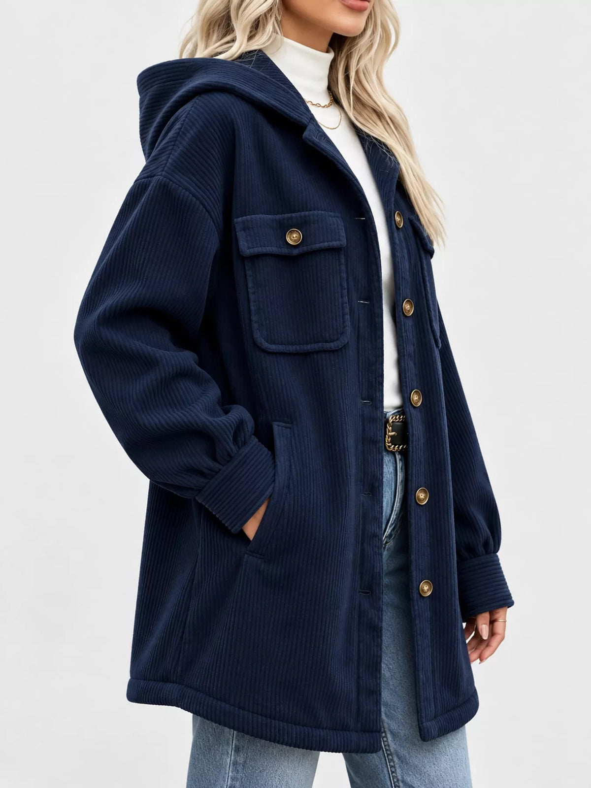 Corduroy Button-Down Jacket